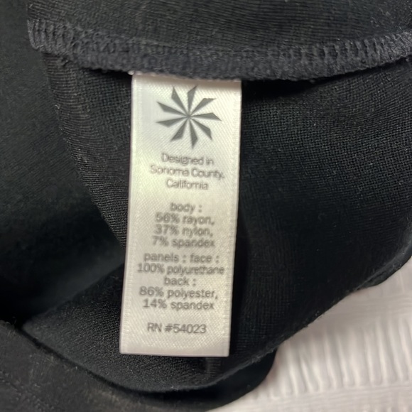 Athleta dress in black. Leather look detail. Like edgy? - Picture 6 of 7